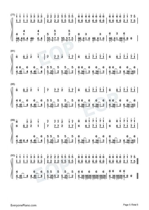 黑人抬棺astronomia 钢琴数字简谱