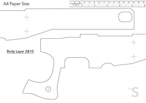 用纸板制作简易纸板枪纸板枪98k的设计图和用纸箱做一