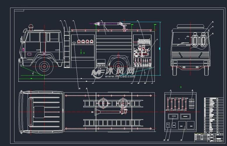 泡沫消防车设计方案及图纸