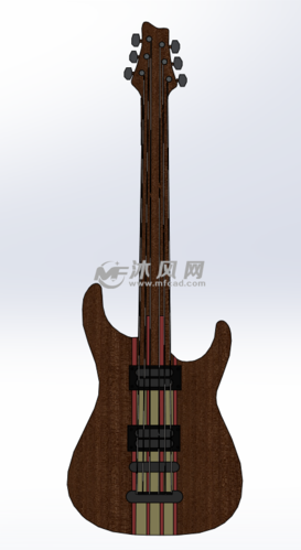 吉他sw建模 - 乐器图纸 - 沐风网