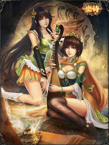 大乔小乔-并蒂芙蓉