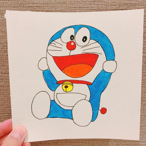 水粉画96615,多啦a梦_绘画_文化娱乐_绘画_小红书