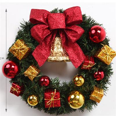 一林圣诞节装饰品30cm圣诞花环门挂橱窗道具背景拍摄圣诞树配饰