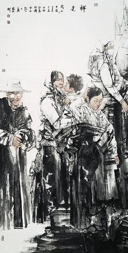 杨晓刚人物画作品-祥光(组图1)