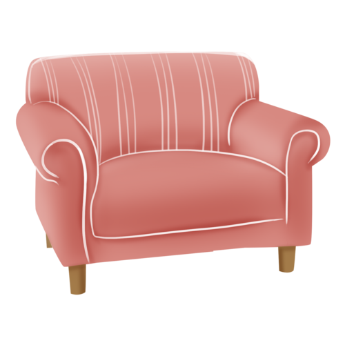 手绘卡通沙发免抠素材图片