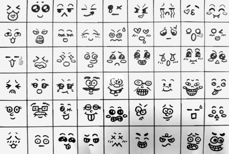 儿童画人物表情发型合集_发型_儿童画_简笔画_教程_简