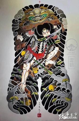 满背张顺破水门纹身张顺破水门纹身手稿张顺破水门纹身手稿图案