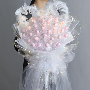 diy棒棒糖花束手工生日礼物鲜花手捧花包装纸材料包套装毕业季