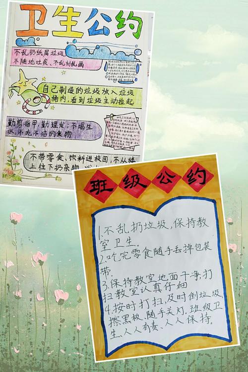 "小手拉大手,共创卫生城"—信丰县第四中学黑板报及班级卫生公约评比