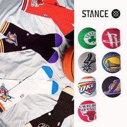stance袜子男中筒袜nba球队系列 篮球运动潮袜 公牛勇士雷霆马刺