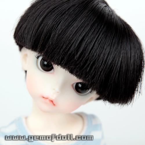 【gemofdoll】bjd娃娃 1/6 佩吉(peggy)可爱 黑色 锅盖头假发