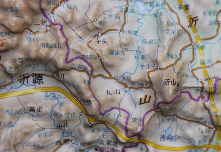 精雕3d凹凸立体优质地图挂图 办公装饰 学习直观展示地理,地貌,地形