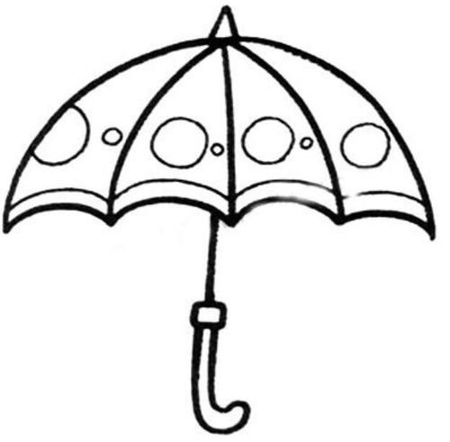3种小雨伞简笔画教程图片 生活用品简笔画