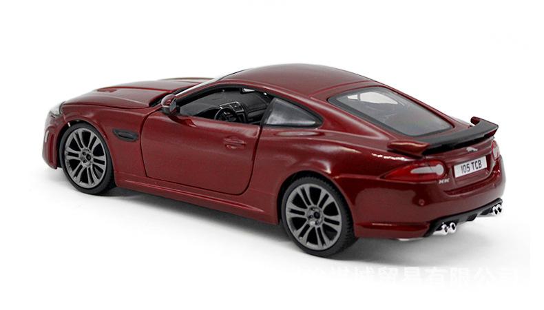 布拉格 比美高 1:24 捷豹xkr-s 合金仿真儿童汽车模型暗红色收藏