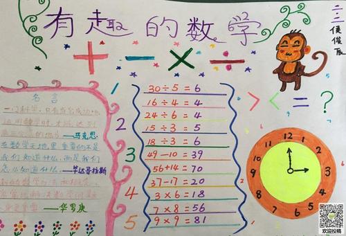 我爱数学手抄报内容-数学乐园