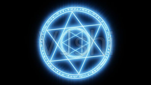六星魔法阵转动带通道2_1920x1080_高清视频素材下载