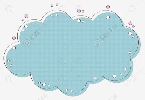 卡通手绘云朵边框