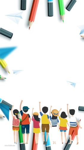 卡通儿童学生人物背影毕业季海报png免抠设计素材