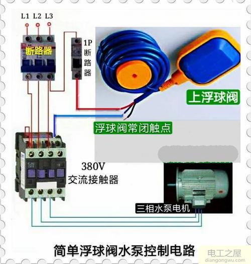 潜水泵浮球开关的接法