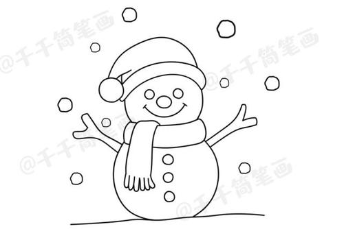 第七步:画上雪花飞舞的场景 第八步:给雪人涂上好看的颜色 百家号后台