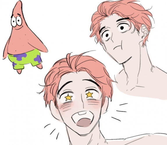 原创画师绘制《海绵宝宝》拟人,珍珍是金发少女,章鱼哥有了cp?