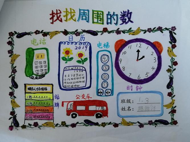 莱山二实小一年级组:用数学的眼光看世界——找找周围