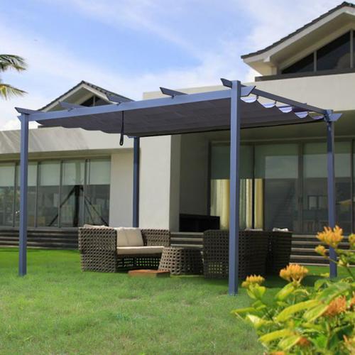 购客藤朝户外凉亭花园庭院亭子防腐木葡萄架遮阳棚凉棚露天花园楼顶