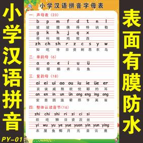 小学汉语拼音声母韵母拼读全表挂图儿童字母表整体认读音节表海报