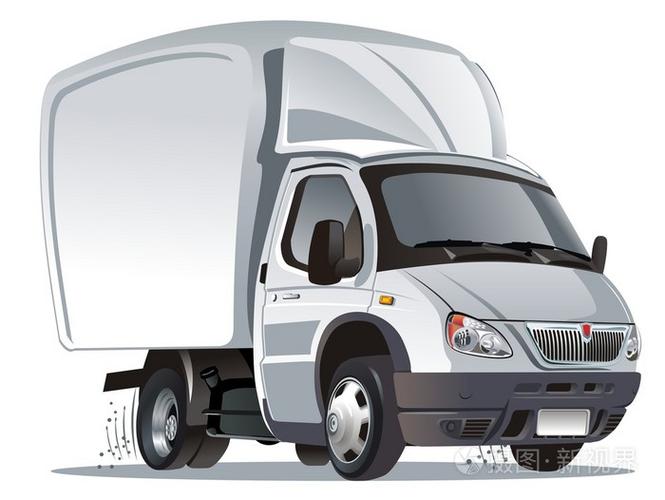 矢量卡通送货/货车