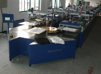 qf-自动多色椭圆型丝网平面印花机