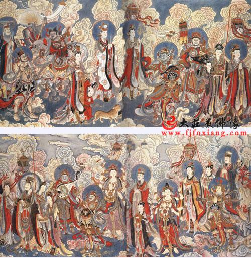 二十诸天的礼佛图