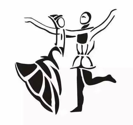 黑白图片 两个人跳舞 一男一女猜字什么字