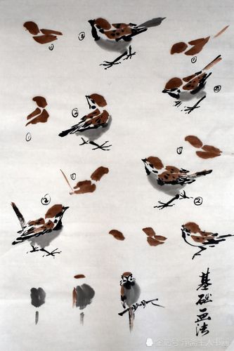 麻雀国画技法步骤