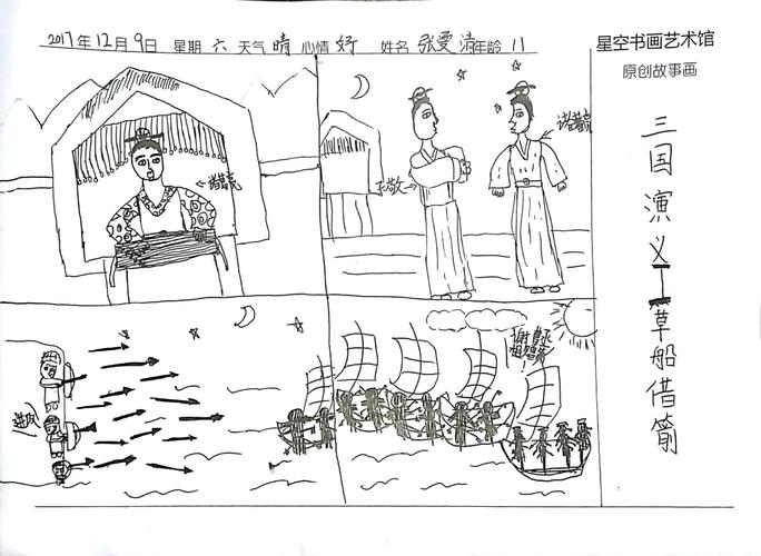 看,四大名著之"三国演义",画,经典故事之"草船借箭"