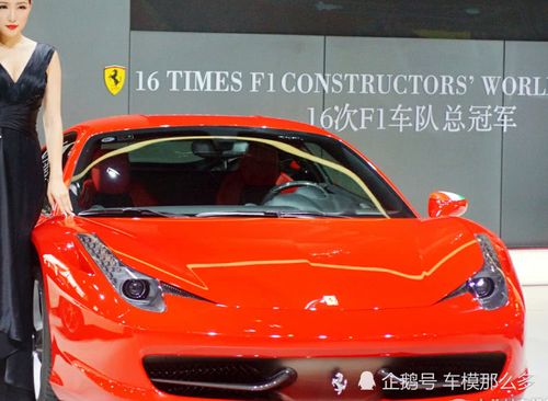 2020国际汽车展:法拉利跑车 两朵车模金花 神态气质一