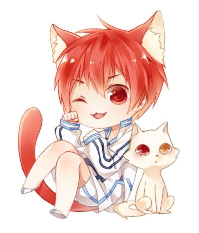 插画 二次元 黑子的篮球 q版 赤司征十郎 猫(>^ω^ )喵~ 萌 可爱 id=