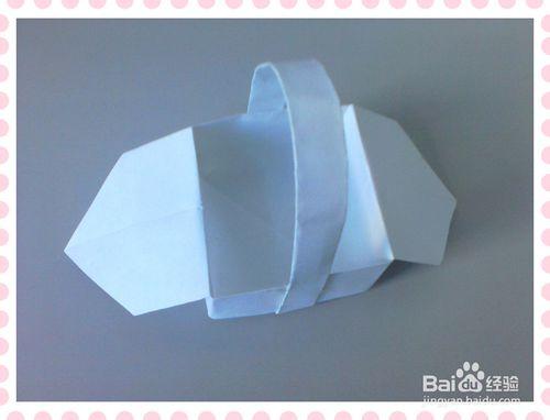 如何用纸折叠花篮