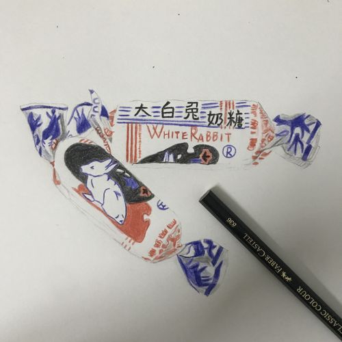 零基础彩铅5大白兔奶糖
