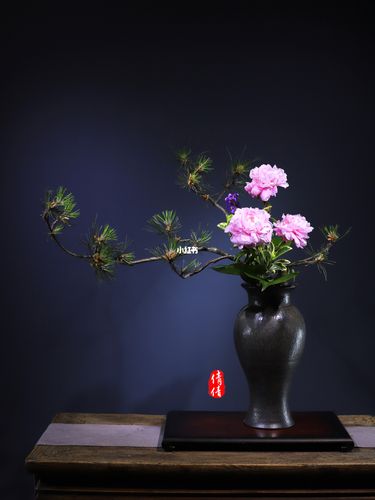 中式插花#_插花_时光不老怎么样_家居家装_家居装饰