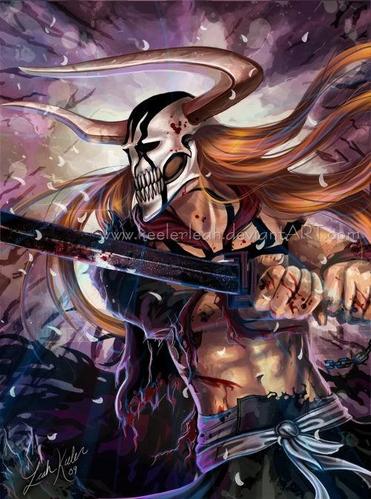 谁能帮我弄几张黑崎一护帅爆了的图片啊,带假面的最好,背景也帅一点