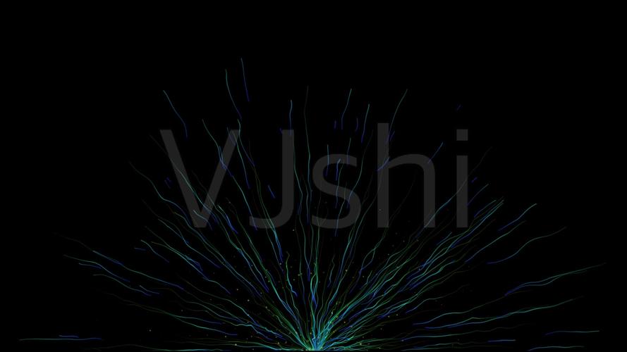 放射线灯光蓝色粒子特效