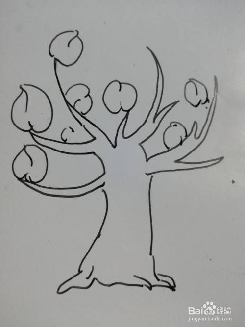 怎么画简单的桃树