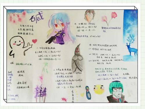 15.学生作品《酸和碱的性质》手抄报