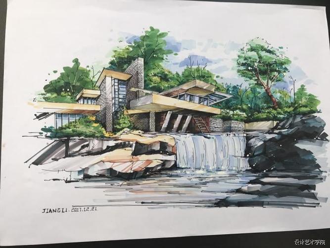 第24届作品竞赛获奖作品——环境设计手绘作品