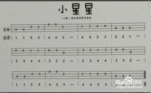 小星星 买尤克里里第一次会弹的曲