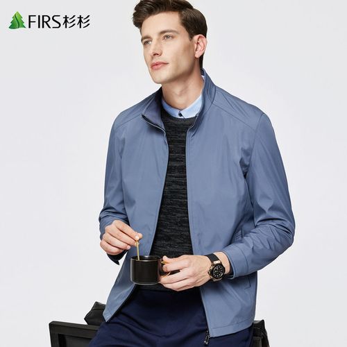 杉杉男装夹克男2021秋季新款中年立领爸爸装外套抗皱