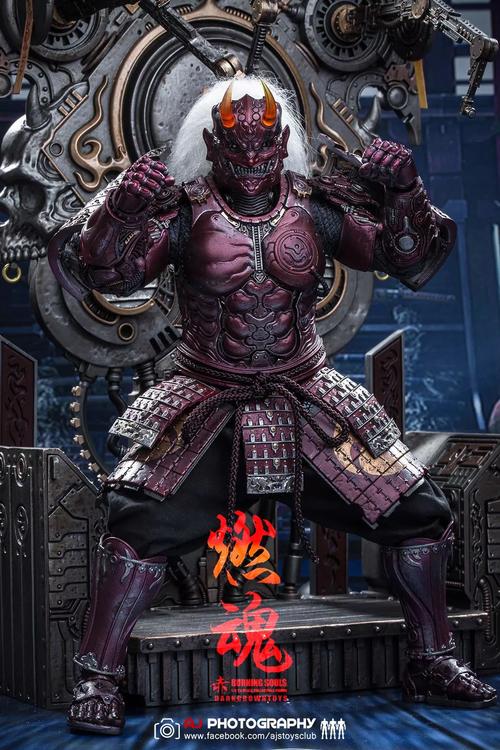 开箱darkcrowntoys武士机甲风燃魂系列赤鬼