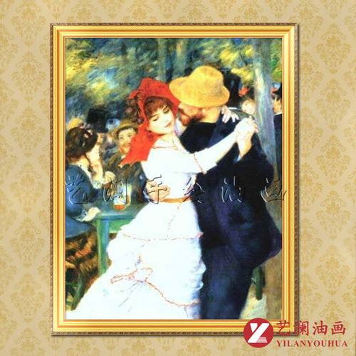  大浴女>雷诺阿世界大师油画临摹定制裸体名画成品有框装饰画gt30