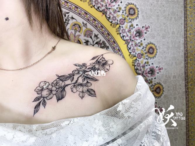 yao tattoo锁骨素花纹身作品94_纹身_tattoo怎么样_肤色_仙女_探店