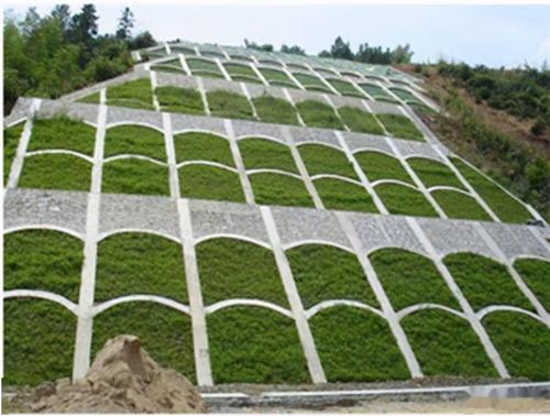 为固定客土,可与土工格室植草护坡,三维植被网护坡,浆砌片石骨架植草